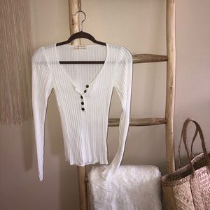 Urban outfitters long sleeve medium half button